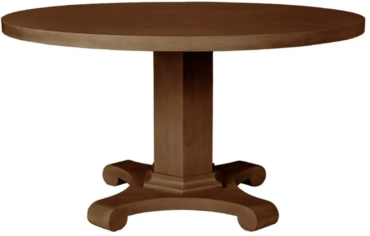 Heather French Country Pecan Brown Wood Round Dining Table - 48"