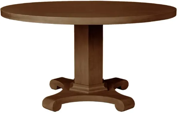 Heather French Country Pecan Brown Wood Round Dining Table - 48"