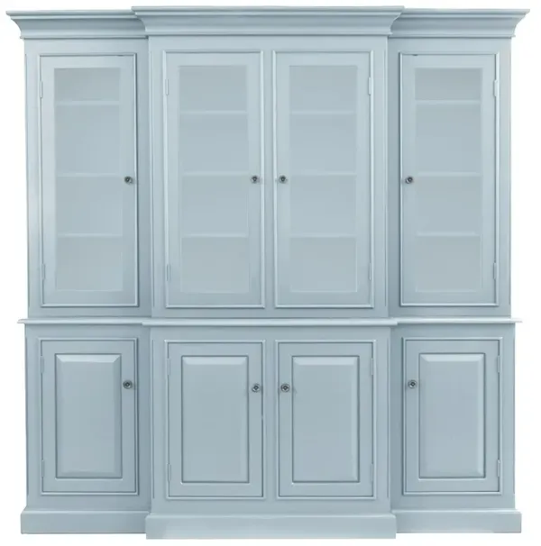 Faith Updated Traditional Light Blue Wood Hutch