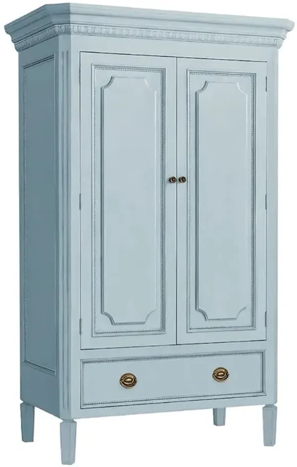Camilla French Country Light Blue Wood Armoire