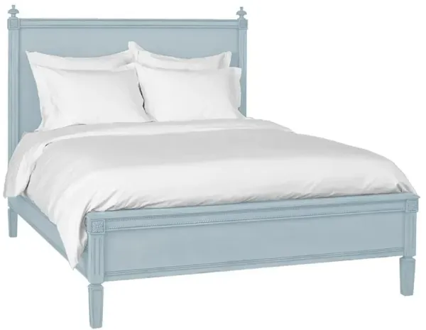 Camilla French Country Light Blue Wood Bed - King