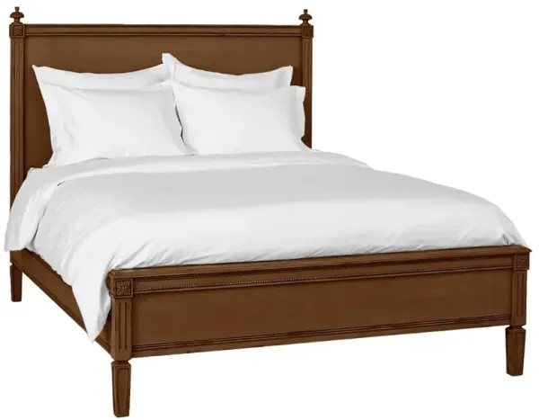 Camilla French Country Pecan Brown Wood Bed - Queen