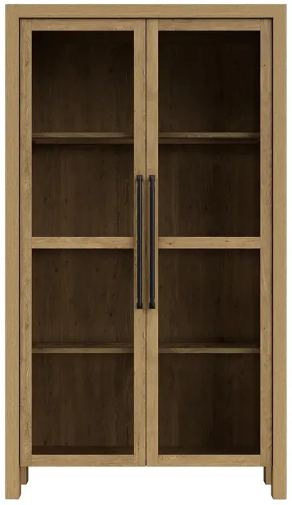 Melanie Modern Classic Brown Oak Display Case