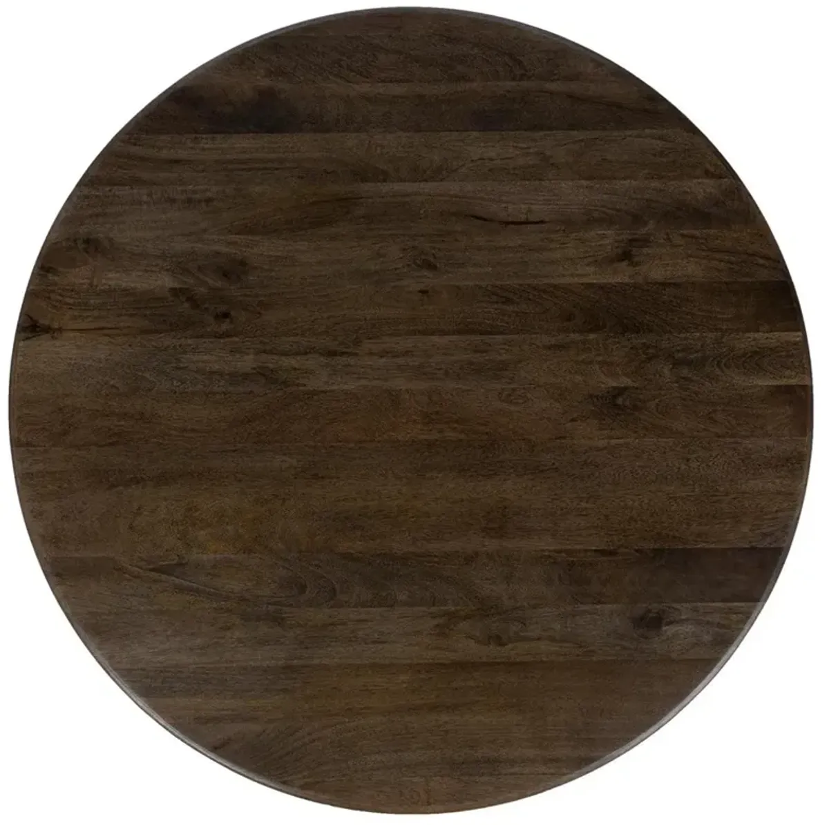 Berlin Updated Traditional Brown Mango Wood Round Dining Table - 48"