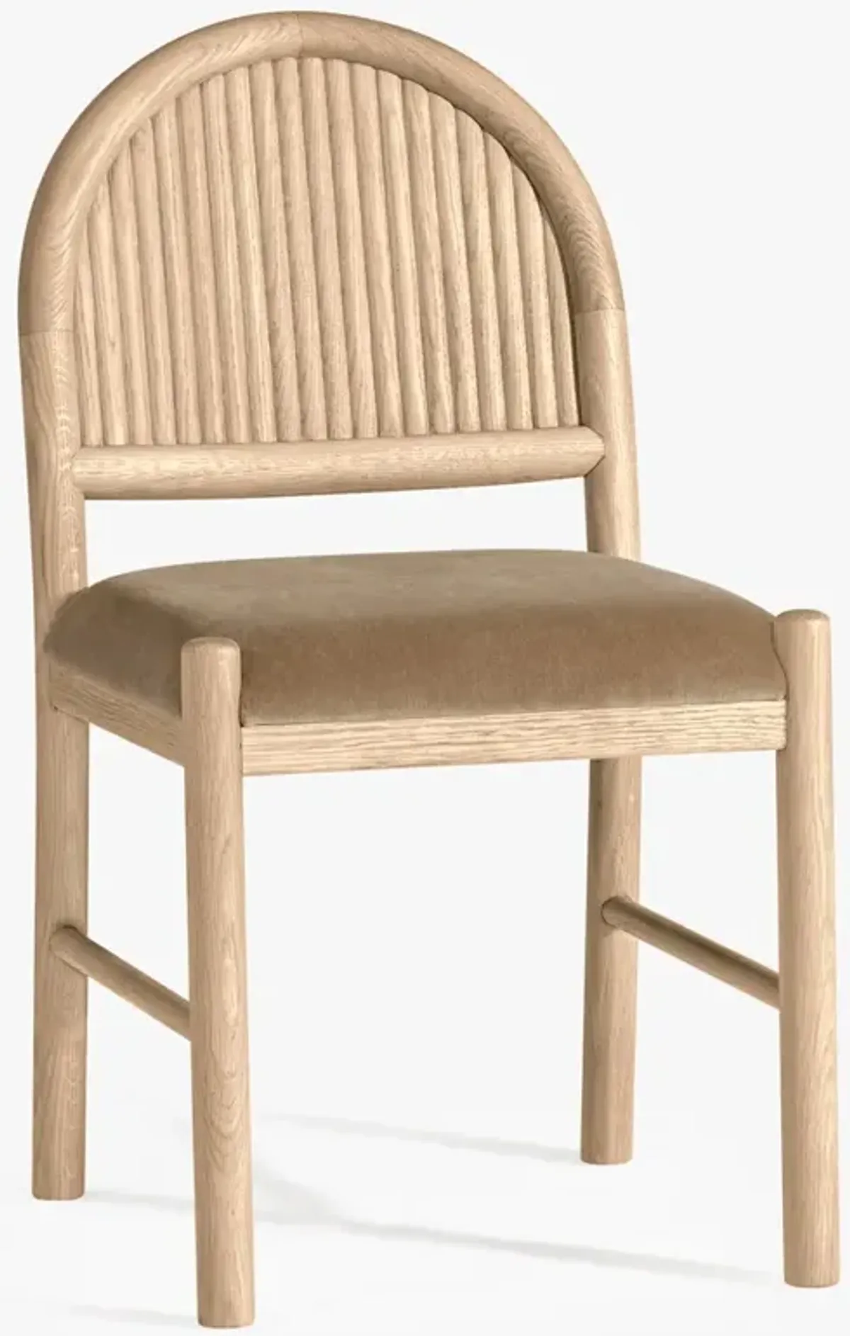 Bennett Modern Classic Brown Velvet Light Oak Dining Chair - Set of 2