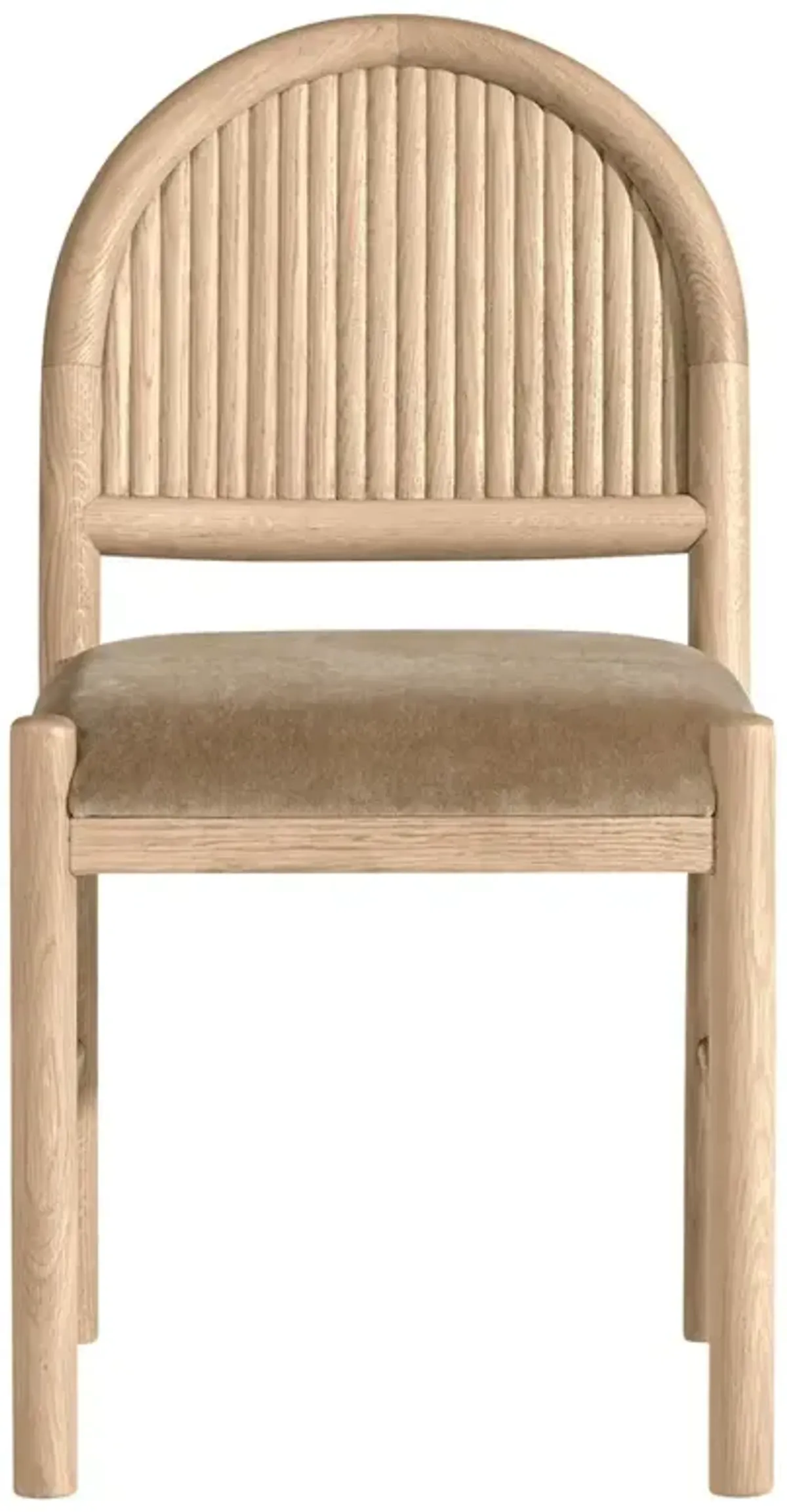 Bennett Modern Classic Brown Velvet Light Oak Dining Chair - Set of 2