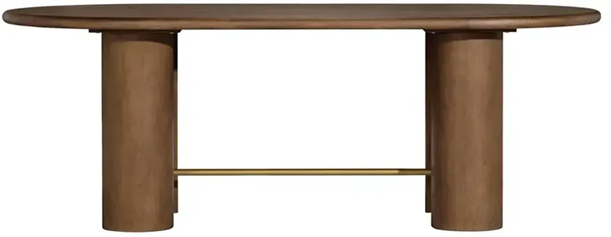Brooks Modern Classic Dark Oak Oval Dining Table - 86"