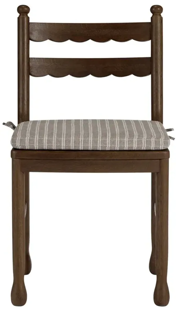 Declan Updated Traditional Dark Brown Oak Dining Chair - Set of 2