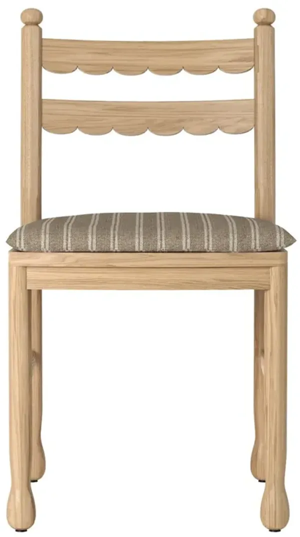 Declan Updated Traditional Light Brown Oak Dining Chair - Set of 2