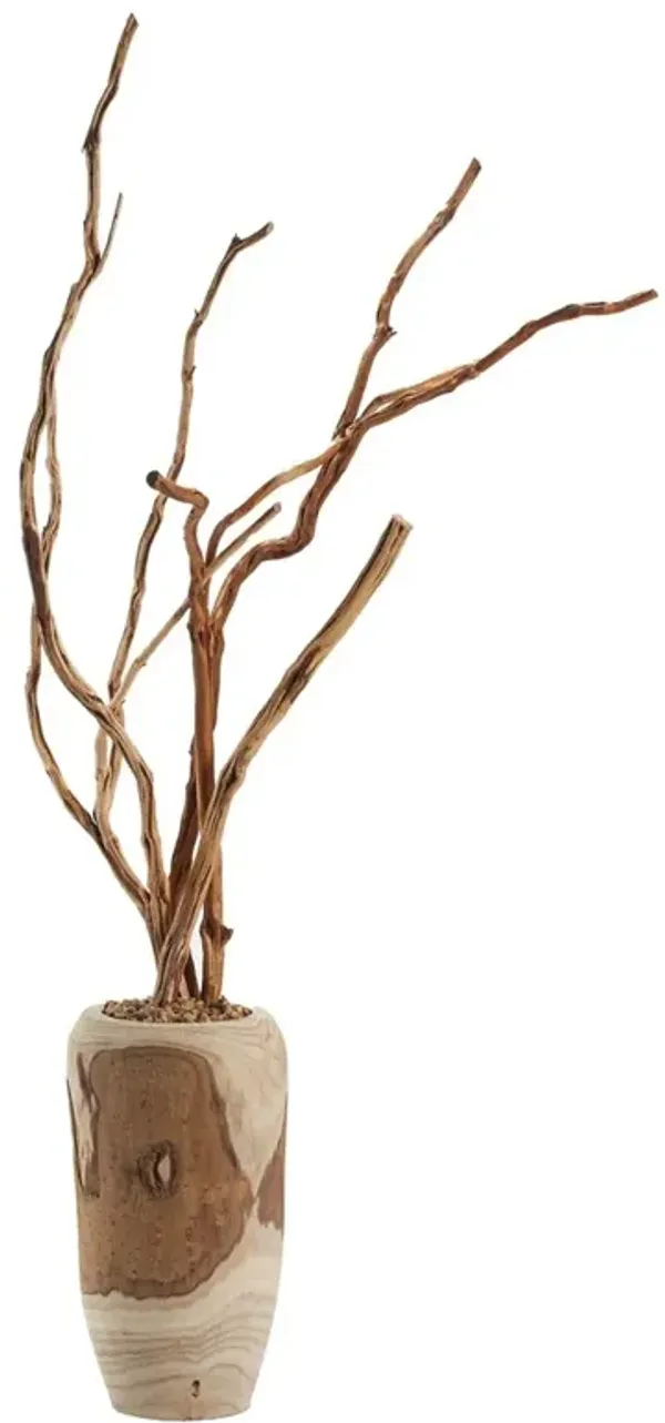 Westin Rustic Lodge Brown Faux Tiger Wood Branches Planter