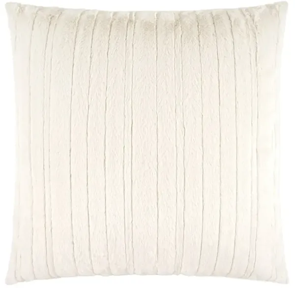 Maxime Modern Classic Off White Faux Fur Throw Pillow - 24x24