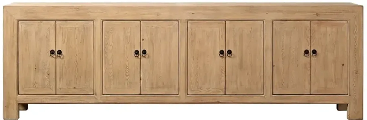 Haruko Rustic Lodge Weathered Natural Pine Wood Sideboard