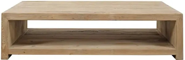 Chantria Rustic Lodge Weathered Natural Pine Wood Coffee Table