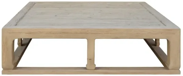 Chantria Rustic Lodge Weathered Natural Pine Wood Square Coffee Tables