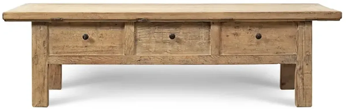 Timea Rustic Lodge Weathered Natural Reclaimed Wood Storage Coffee Tables