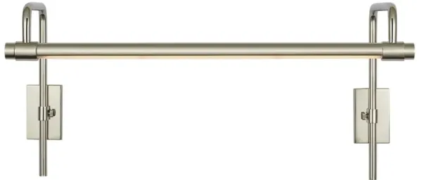 Visual Comfort Kidd Polished Nickel Double Arm Frame Mount Picture Light Sconce - 18"