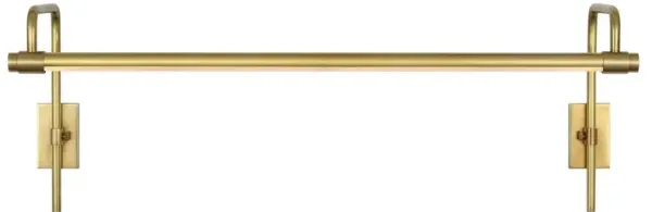 Visual Comfort Kidd Antique Brass Double Arm Frame Mount Picture Light Sconce - 24"