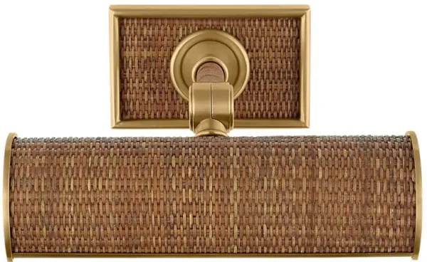 Visual Comfort Halwell Natural Woven Rattan Single Arm Picture Light Sconce - 8"