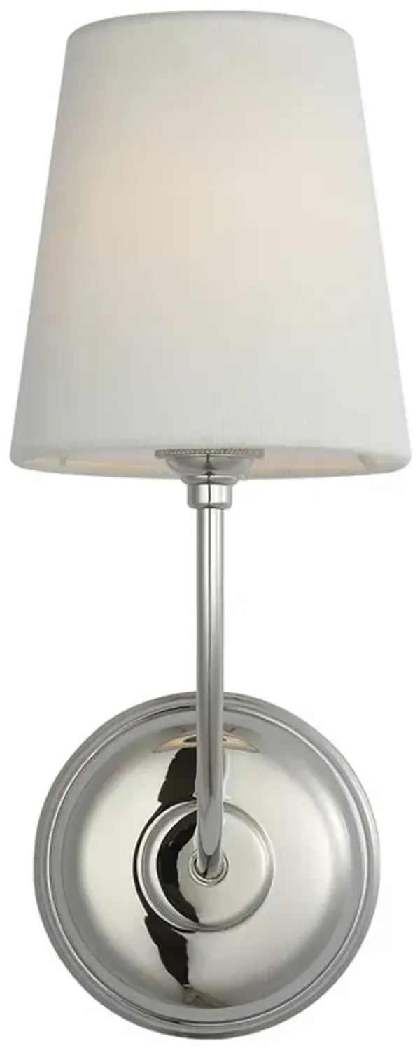 Visual Comfort Vendome Updated Traditional Polished Nickel Cordless Single Armed Sconce