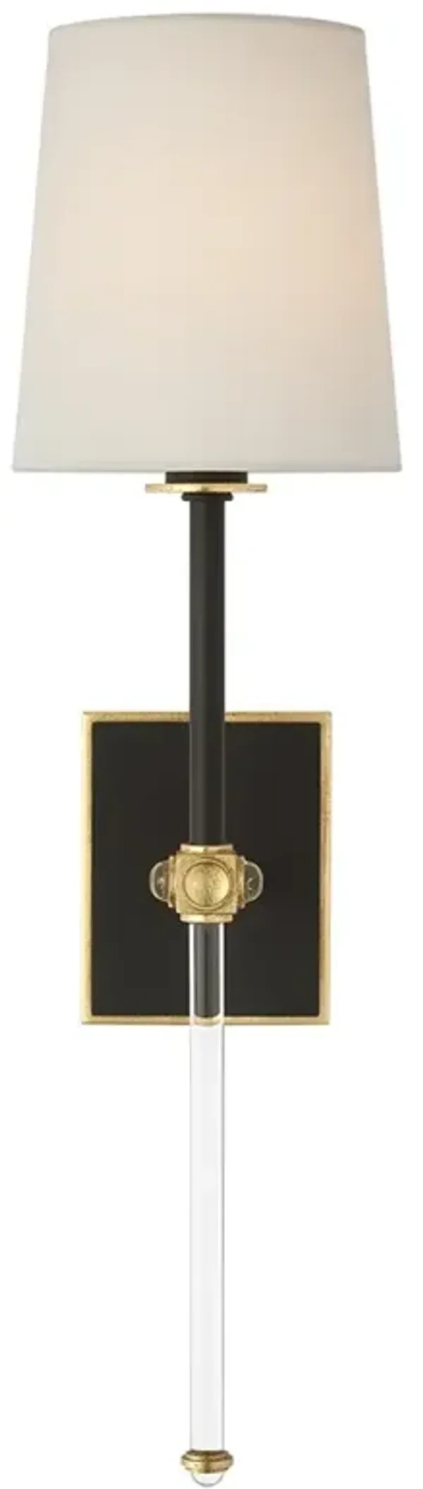 Visual Comfort Lucia Updated Traditional Matte Black Steel Cordless Wallchiere Sconce