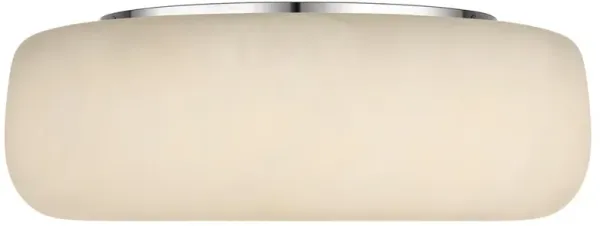 Visual Comfort Formosa Modern White Alabaster Polished Nickel Flush Mount - 17"