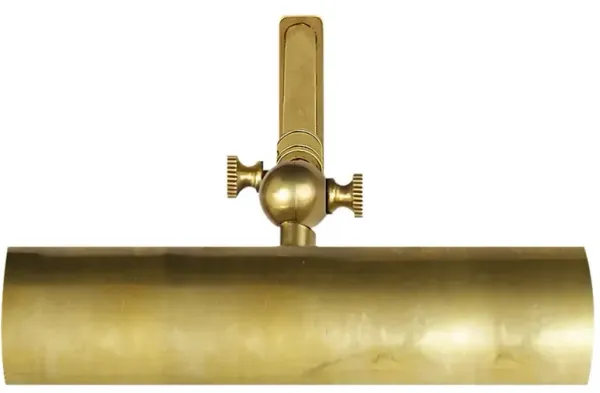 Visual Comfort Frame Makers Traditional Antique Brass Single Arm Picture Light Sconce - 8"