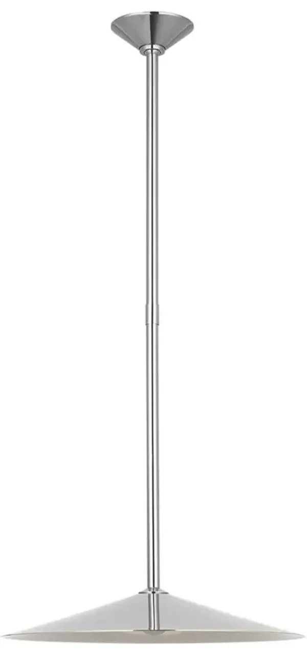 Visual Comfort Ponce Updated Traditional Polished Nickel Single Pendant - 18"