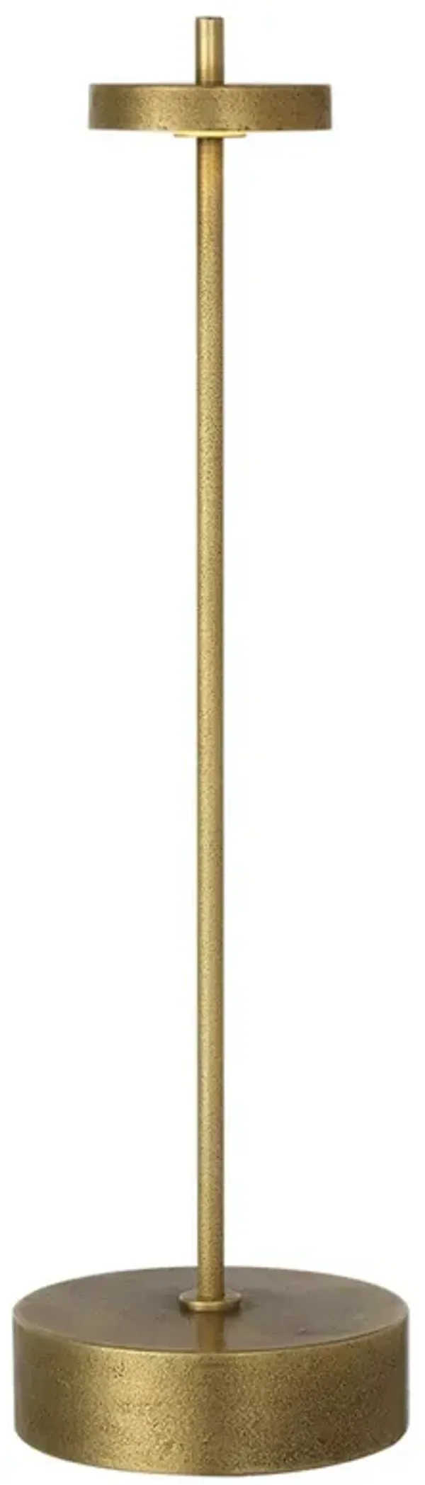 Visual Comfort Sene Modern Classic Museum Brass Rechargeable Table Lamp - 12"