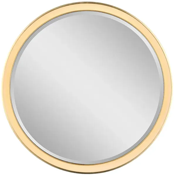 Visual Comfort Tricia Modern Iron Gild Illuminated Round Wall Mirror - 30"
