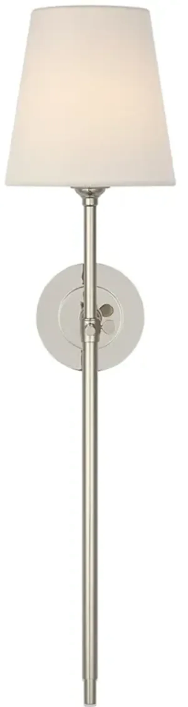 Visual Comfort Bryant Modern Classic Polished Nickel Cordless Tail Sconce