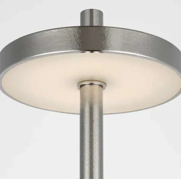 Visual Comfort Sene Modern Classic Museum Nickel Rechargeable Floor Lamp