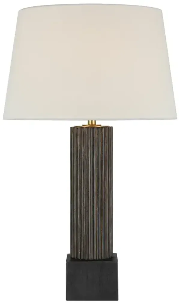 Visual Comfort Reeve Traditional Vintage Walnut Ebonized Oak Table Lamp