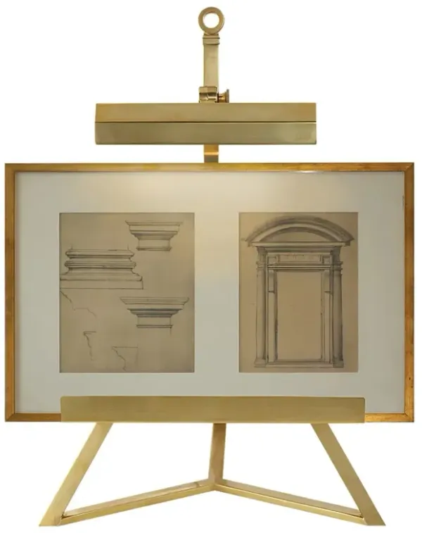 Visual Comfort Estelle Updated Traditional Natural Brass Display Lamp