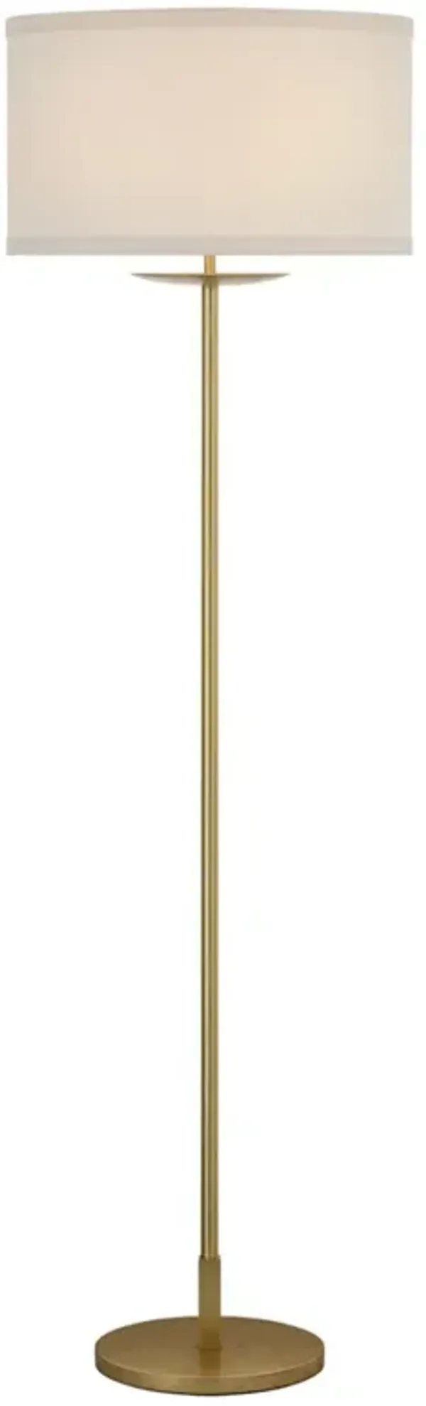 Visual Comfort Walker Modern Off White Shade Gild Cordless Floor Lamp