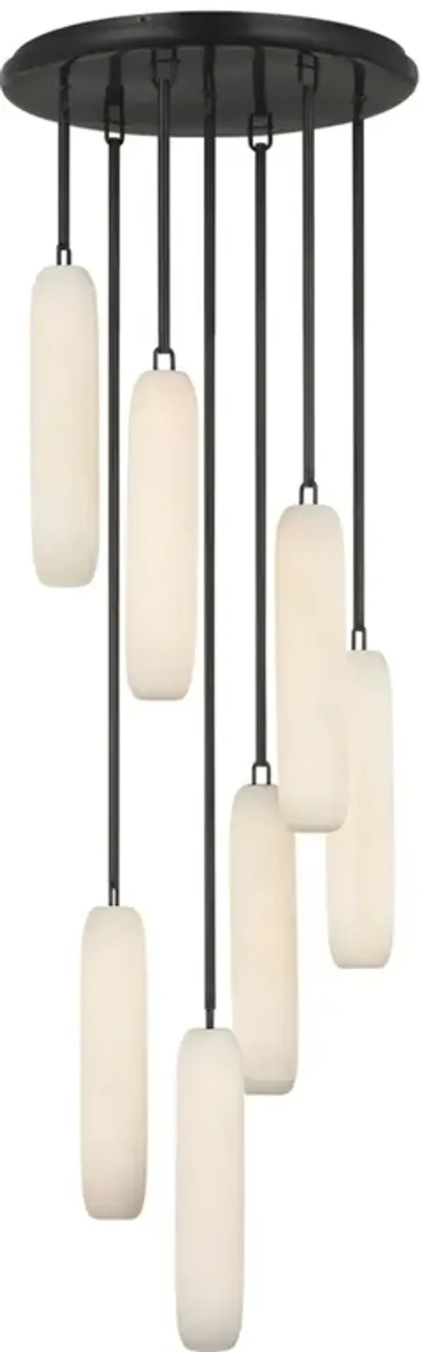Visual Comfort Formosa Modern White Alabaster Bronze 7 Light Pendant