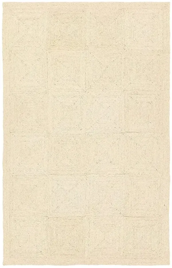 Brigida Coastal Beach Cream Handwoven Jute Rug - 12'x15'