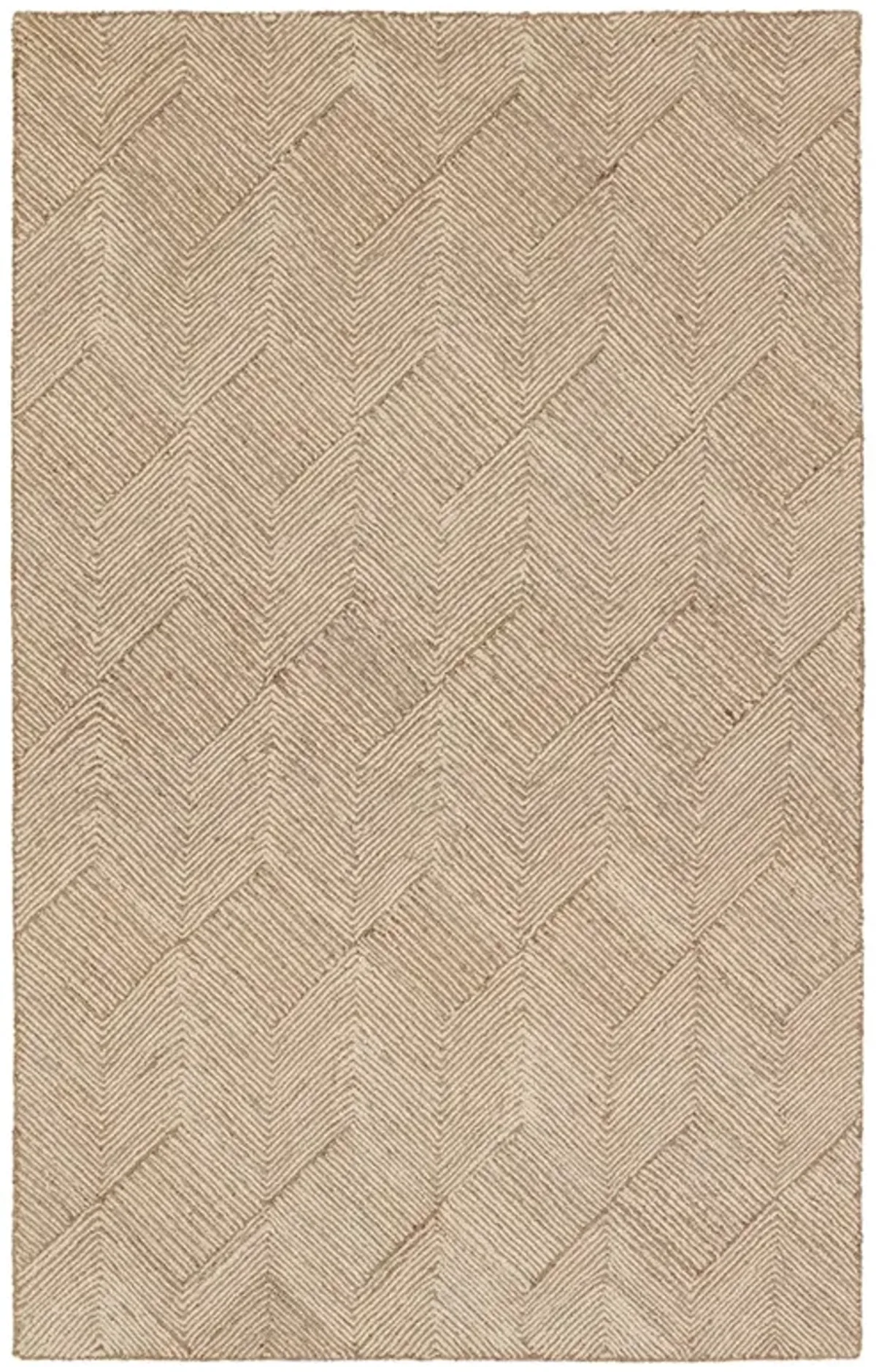 Mercedi Coastal Beach Tan Textured Solid Rug - 3'x8'