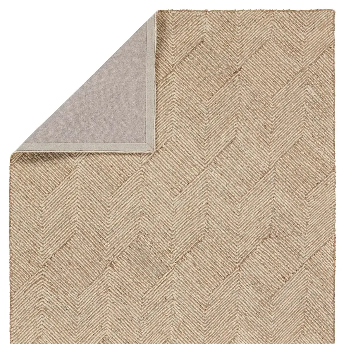 Mercedi Coastal Beach Tan Textured Solid Rug - 5'x8'