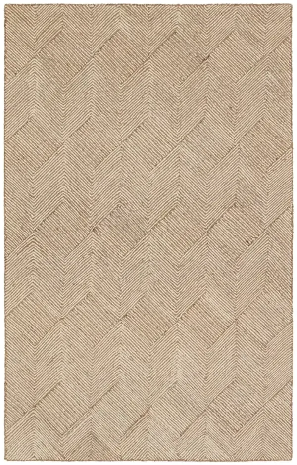 Mercedi Coastal Beach Tan Textured Solid Rug - 9'x12'