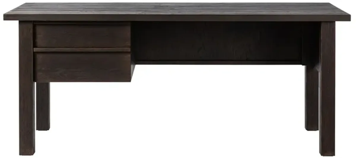 Joseph Rustic Lodge Dark Brown Oak Desk
