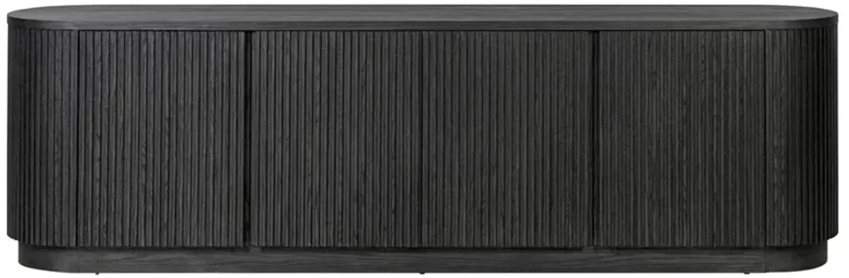 Charlene Rustic Lodge Black Oak Media Console - 92"