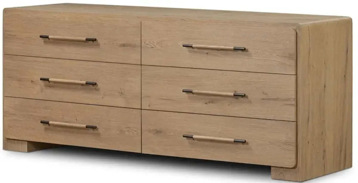 Janice Modern Classic Natural Oak Double Dresser