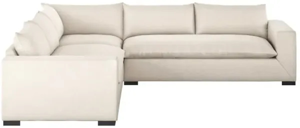 Cee Modern Classic Beige Performance 3 Piece Sectional - 114x114"