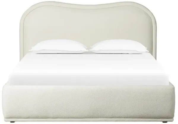 Maxene Modern Classic Cream Boucle Performance Bed - King