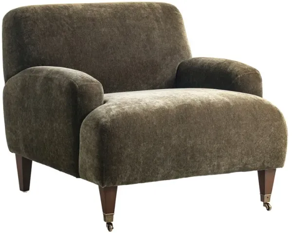 Kent Malmo Olive Velvet Arm Chair