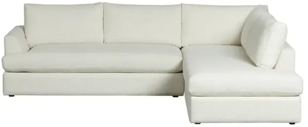 Nicole Modern Classic Cream Crypton 2 Piece Sectional - Right Chaise - 111x87"