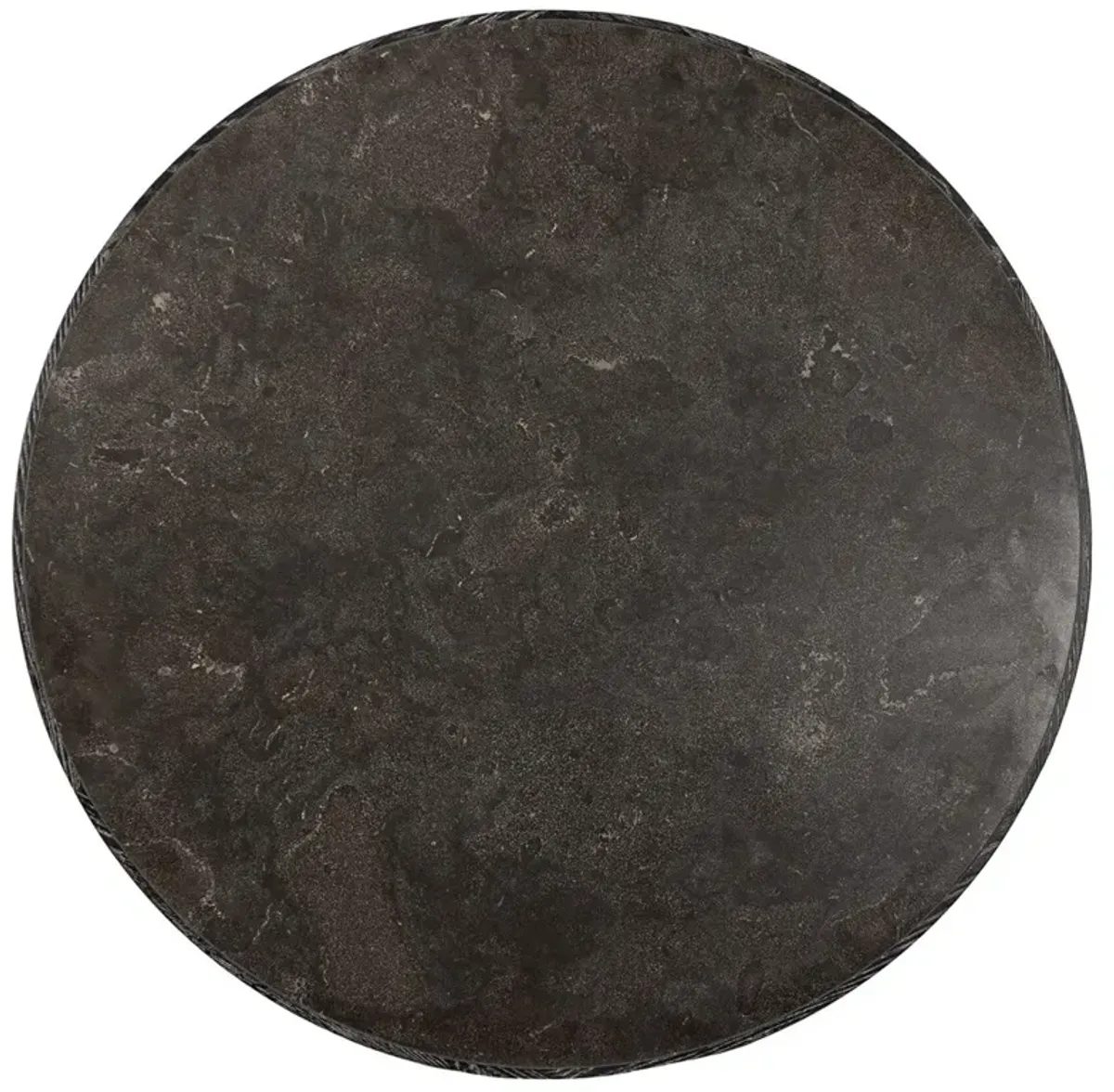 Skylar French Black Bluestone Oak Round Pedestal Dining Table - 42"