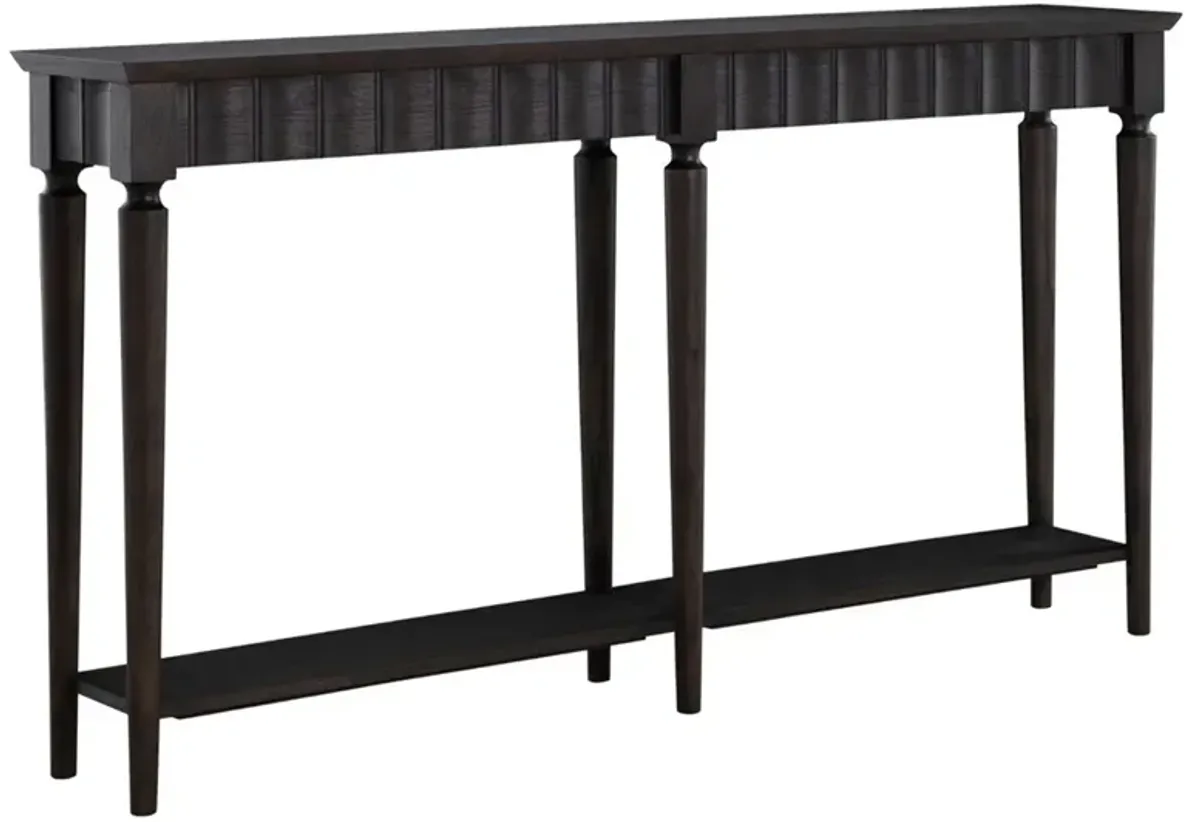 Peterson Updated Traditional Dark Brown Wood Console Table - 64"