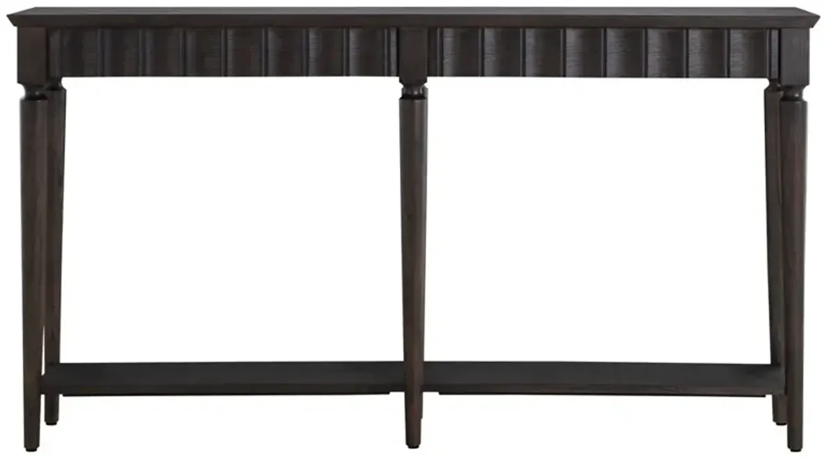 Peterson Updated Traditional Dark Brown Wood Console Table - 64"