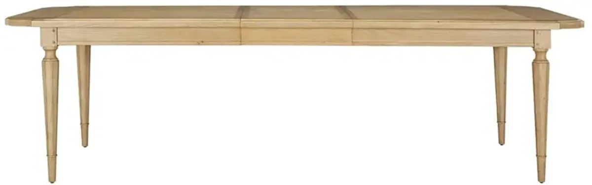 Mathis French Country Brown Wood Extendable Dining Table - 86-106"